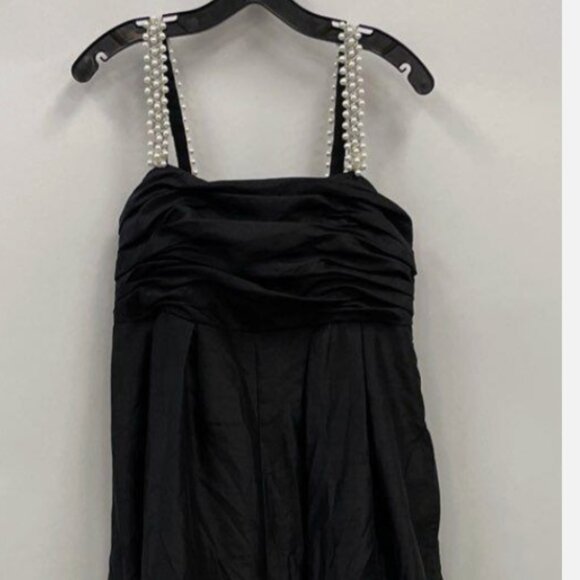 ANTHROPOLOGIE Hutch The Mabel Rhinestone Wide-Leg Jumpsuit $228 Large Black - Picture 6 of 7